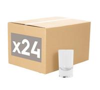 Argon Tableware 25ml Tall Shot Glasses - 24x Small Vodka Tequila Jelly Cocktail Mini Dessert Party Drinking Glass Cups Set