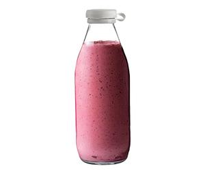 Argon Tableware Tallo Glass Bottle - Large Fridge Storage Serving Carafe Decanter for Water, Juice - 1 Litre