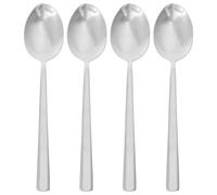 Argon Tableware Tondo 18/0 Stainless Steel Dessert Spoons - Pack of 6 - Silver Dining Table Spoon High Polished Soup Spoons Dishwasher Safe 12-Piece Dinner Spoons Cutlery Set