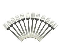 Argon Tableware Tondo 18/0 Stainless Steel Dinner Forks - Pack of 12 - Silver Dining Forks High Polished Metal Fork Dishwasher Safe 6-Piece Table Fork Cutlery Set