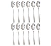 Argon Tableware Tondo Stainless Steel Dessert Spoons - 21cm - Pack of 12 in Silver Argon Tableware Silver