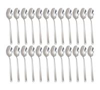 Argon Tableware Tondo Stainless Steel Dessert Spoons - 21cm - Pack of 24 - Silver Dining Table Spoon High Polished Dishwasher Safe 24-Piece Dinner Cutlery Set