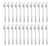 Argon Tableware Tondo Stainless Steel Dinner Forks - 21.5cm - Pack of 24 in Silver Argon Tableware Silver