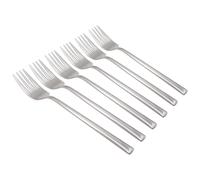 Argon Tableware Tondo Stainless Steel Dinner Forks - 21.5cm - Pack of 6 in Silver Argon Tableware Silver