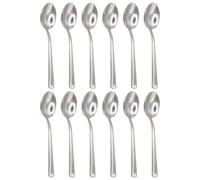 Argon Tableware Tondo Stainless Steel Teaspoons - 14cm - Pack of 12 - Silver Tea Spoons High Polished Metal Dishwasher Safe 12-Piece Tea Coffee Sugar Cutlery Set