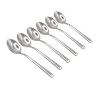 Argon Tableware Tondo Stainless Steel Teaspoons - 14cm - Pack of 6 - Silver Tea Spoons High Polished Metal Dishwasher Safe 6-Piece Tea Coffee Sugar Cutlery Set