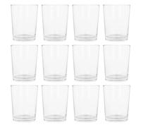 Argon Tableware Water Glasses Set of 12-230ml Clear Drinking Tumblers - Straight-Sided Everyday Glassware for Water, Juice & Cocktails - Durable Soda Lime Glass