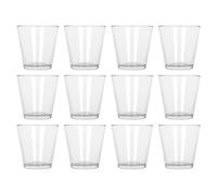Argon Tableware Water Glasses Set of 12-250ml Clear Drinking Tumblers - Straight-Sided Everyday Glassware for Water Juice Cocktails - Durable Soda Lime Glass