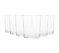 Argon Tableware Water Glasses Set of 6-200ml Clear Drinking Tumblers - Straight-Sided Everyday Glassware for Water Juice Cocktails - Durable Soda Lime Glass