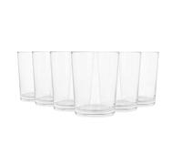 Argon Tableware Water Glasses Set of 6-230ml Clear Drinking Tumblers - Straight-Sided Everyday Glassware for Water, Juice & Cocktails - Durable Soda Lime Glass