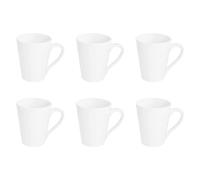 Argon Tableware White Coffee Mug Set of 6 - 285ml Dishwasher Safe Cups for La...