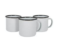 Argon Tableware Enamel Espresso Cups - 130ml - Black - Set of 12 Metal Drinking Mugs Teacup Coffee Mug Set Hot, Cold Drinks Cups for Home, Kitchen, Dining, Travel, Camping, Hiking & Outdoor Use