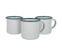 Argon Tableware Enamel Espresso Cups - 130ml - Green - Set of 6 Metal Drinking Mugs Teacup Coffee Mug Set Hot, Cold Drinks Cups for Home, Kitchen, Dining, Travel, Camping, Hiking & Outdoor Use