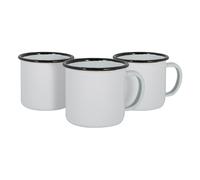 Argon Tableware White Enamel Espresso Cups 130ml Pack of 12 in Black Argon Tableware Black