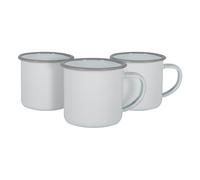 Argon Tableware White Enamel Espresso Cups 130ml Pack of 12 in Grey Argon Tableware Grey
