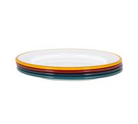 Argon Tableware White Enamel Side Plates 20cm 4 Colours Argon Tableware Multicolor