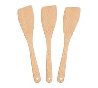 Argon Tableware Wooden Spatula - 30cm - Pack of 3 - Long Heat Resistant Non-Stick Utensils Kitchen Serving Paddle Mixing Turner for Cooking, Baking, Stirring