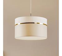 Argon Textile pendant light Long 1-light white/grey/brass
