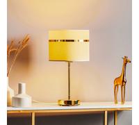 Argon Textile table lamp Long white/grey/brass