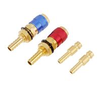 Argon Welding Connectors, Welding Gas Quick Release, 2pcs 8mm Water Cooled & Gas Adapter Quick Connector Fitting for TIG Welding Torch
