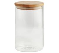 Argos Home 1 Litre Round Glass Jar with Bamboo Lid