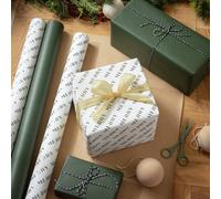 Argos Home 3 Rolls Merry Christmas Wrapping Paper With 6 Tag