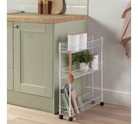 Argos Home 3 Tier Slim Kitchen Trolley - White
