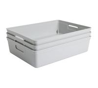 Argos Home 3 x 6L Storage Boxes - Grey