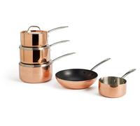 Argos Home 5 Piece Copper Triply Pan Set