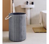 Argos Home 60L Stockholm Stripe Laundry Bag with Handles - Grey