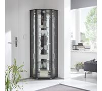 Argos Home 7 Shelf Glass Corner Display Cabinet - Black