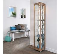 Argos Home 7 Shelf Glass Tall Display Cabinet - Natural