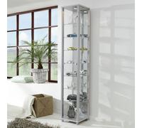 Argos Home 7 Shelf Glass Tall Display Cabinet - Silver