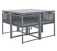 Argos Home 8 Seater Rattan Effect Cube Patio Set - Grey