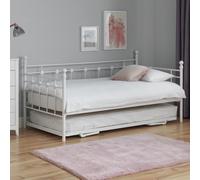 Argos Home Abigail Metal Daybed, Trundle & 2Mattresses White