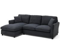 Argos Home Aleeza Fabric Left Hand Corner Sofa - Charcoal