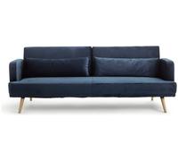 Argos Home Andy Velvet 3 Seater Clic Clac Sofa Bed - Blue