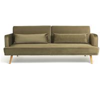 Argos Home Andy Velvet 3 Seater Clic Clac Sofa Bed - Sage