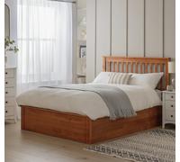 Argos Home Aspley Double Wooden End Lift Ottoman - Oak Stain