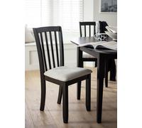 Argos Home Banbury Pair of Solid Wood Dining Chairs - Black