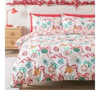 Argos Home Baubles and Bows Bedding Set - Superking
