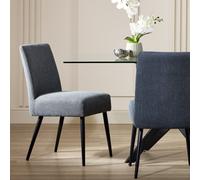 Argos Home Belinda Pair of Fabric Dining Chairs - Charcoal