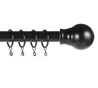Argos Home Black Extendable Curtain Pole - 110 cm - 300 cm