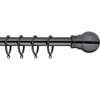 Argos Home Black Extendable Curtain Pole - 110cm - 300cm