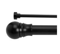 Argos Home Black Extendable Double Curtain Pole- 110cm-300cm