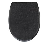 Argos Home Black Glitter Slow Close Toilet Seat