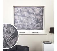 Argos Home Botanical Palm Blackout Grey Roller Blind - 180cm