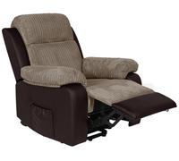 Argos Home Bradley Rise & Recline Chair -Natural & Chocolate