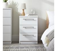 Argos Home Brisbane 3 Drawer Bedside - White