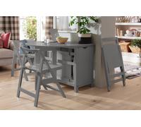 Argos Home Butterfly Ext Grey Dining Table & 4 Grey Chairs